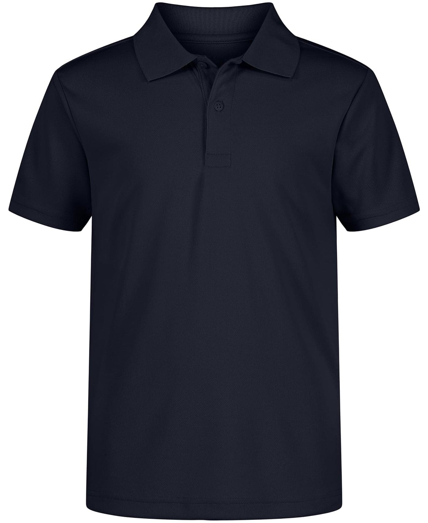 Nautica Boys' School Uniform Short Sleeve Polo Shirt, Button Closure, Moisture Wicking Performance Material, Navy, 14-16