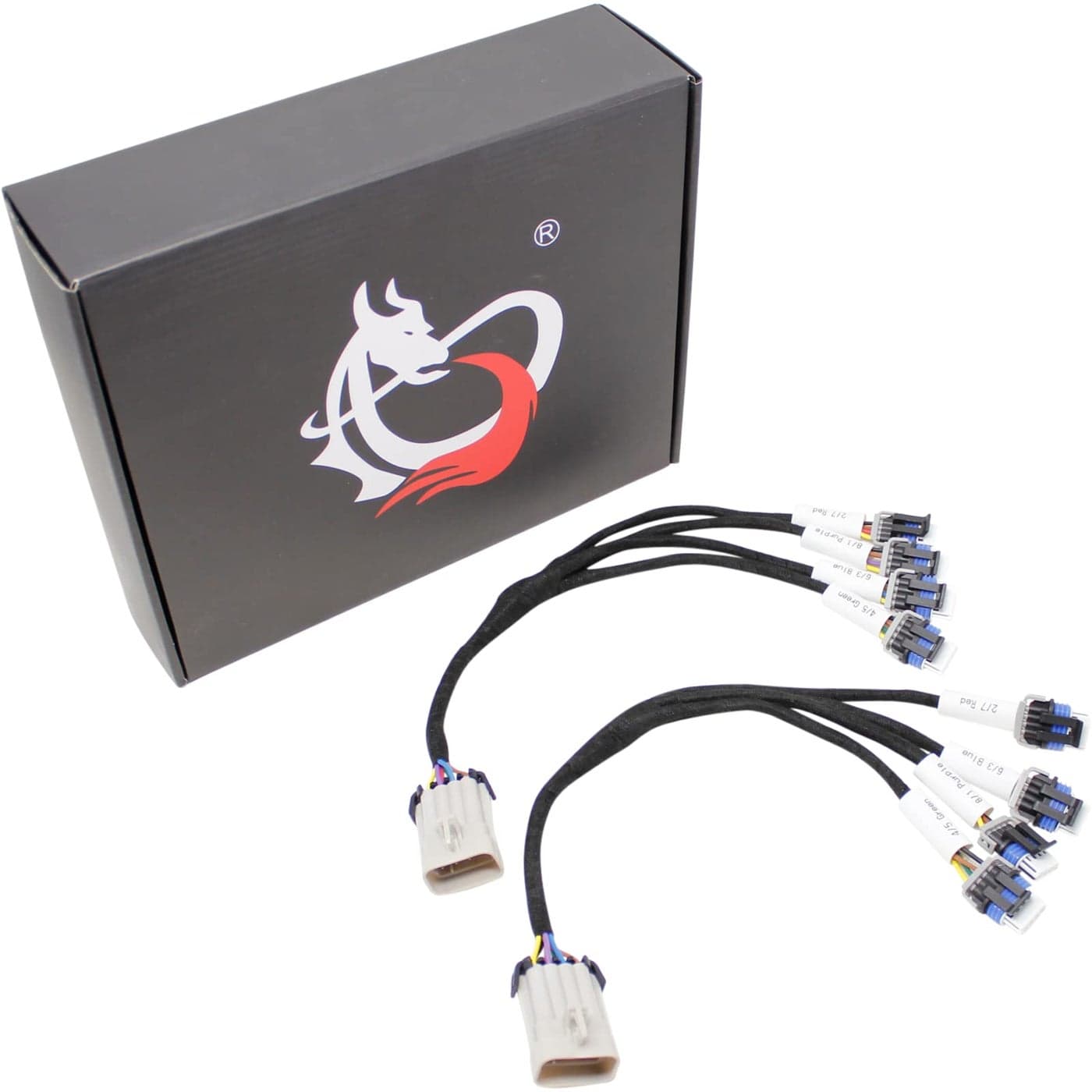 DRAGON FIRE PERFORMANCE Ignition Coil Relocation Connector Harness Set Compatible With LQ9 LQ4 LS2 LS3 LS7 LSX 48 53 60 62 70 Truck Replaces 89017477 Does not fit D580 LS1 Coil Oem Fit WH1076x2
