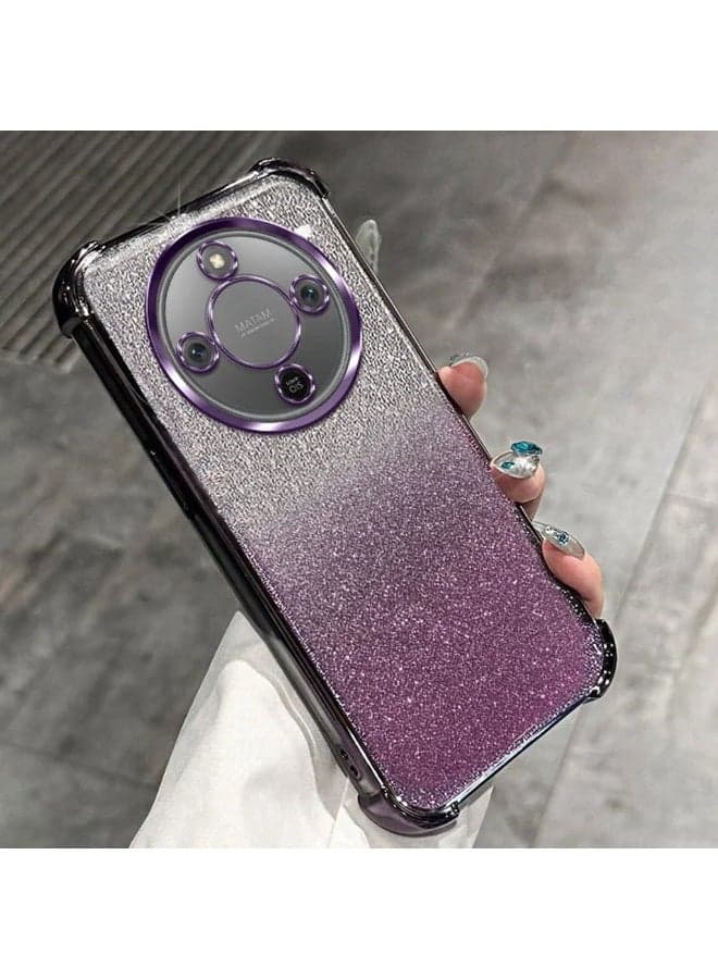 Glitter Case for Honor X9D 5G ,Camera Lens Protector,Plating Edge,Ultra Slim,Luxury Gradient Shockproof Honor X9D 5G Cover