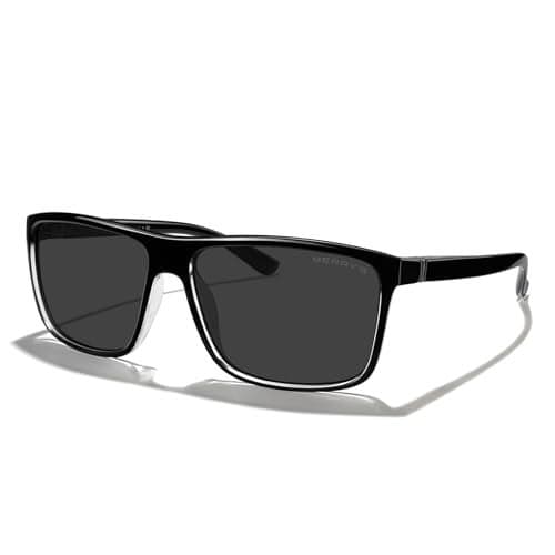 MERRY'S Rectangular Polarized Sports Sunglasses for Men Women Cycling Driving Fishing UV400 Protection S8225
