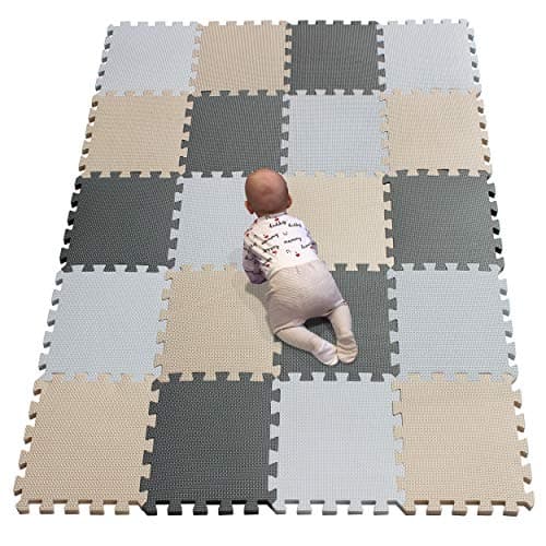 YIMINYUER 20 Tiles 30cm30cm1cm Each Tile Baby Soft Puzzle Play Mats Kids Thick EVA Foam Floor Toddlers Childrens Soft Interlocking Mat R01R10R12G301020