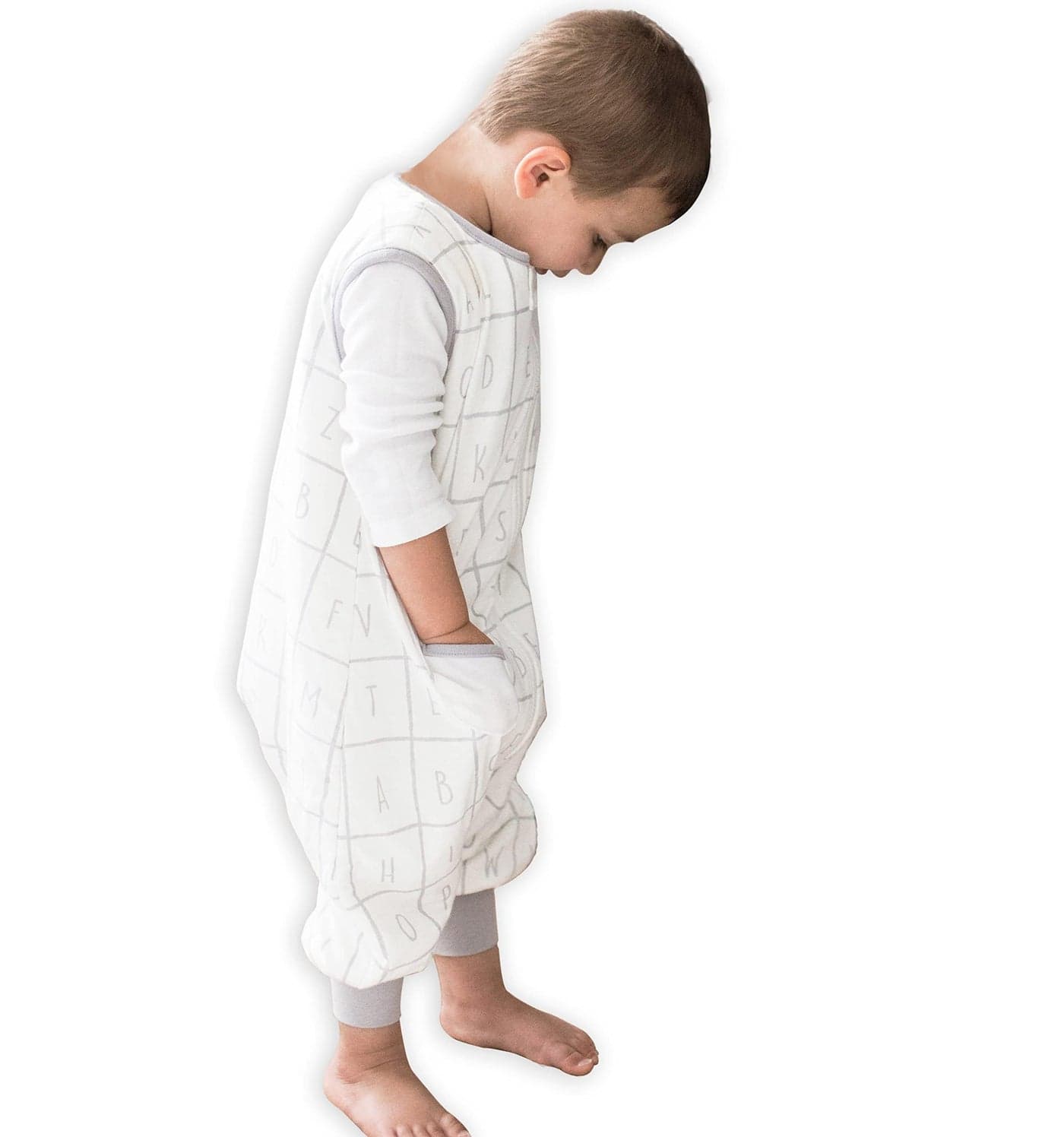 Tealbee Dreamsuit Toddler Sleep Sack with Feet 1218 months 1824 months 12 TOG All Season Baby Wearable Blanket for Walkers Rayon made from Bamboo Organic Cotton Sleep Bag 12m2T Alphabet