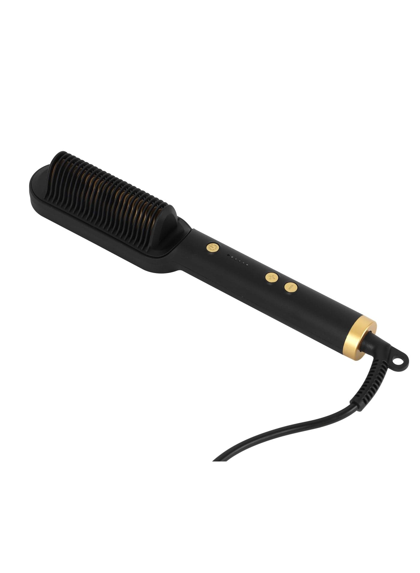 Hair Straightening Brush 40W, Ceramic Hot Straightener Brush with PTC Fast Heating, 5 Temperature Settings, LED Display, Anti-Frizz Hair Straightener, 360° Swivel Cord, Hair Styling Brush for All Hair Types,