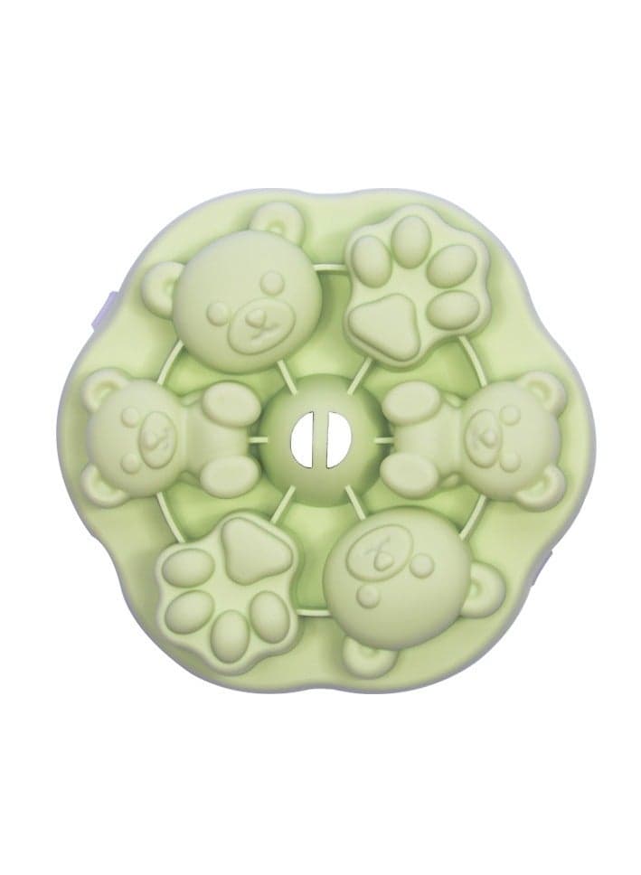 Silicone cover Bear ice cream Jelly mold Baby Food Steamed cake silicone mold jelly cream ice block green