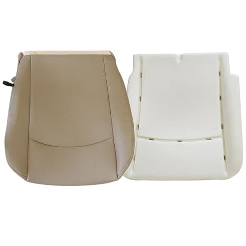 GXARTS Driver Side Bottom Replacement Perforated Leather Seat Cover Tan Foam Cushion Compatible with Dodge Ram 1500 2500 3500 4500 5500 2009 2010 2011 2012