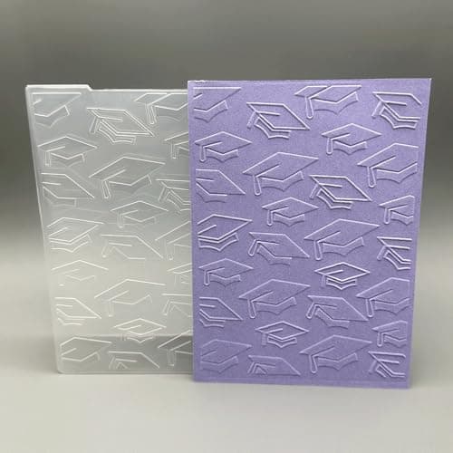 3D Plastic Embossing Folder Template Graduation Doctoral Hat Texture 413x571 Inch for Card Making DIY Scrapbooking Paper Crafting Handmade Crafts Scrapbooking Arts Supplies Scrapbook Decor