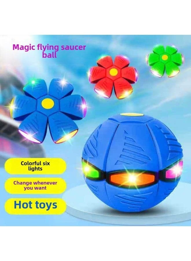 Magic UFO Luminous Stepping Ball Decompression Puzzle Toy for Adults and Kids - Color Red - Interactive Parent-Child Fun - Wholesale - High Traffic Long-Tail s: UFO Luminous Ball,