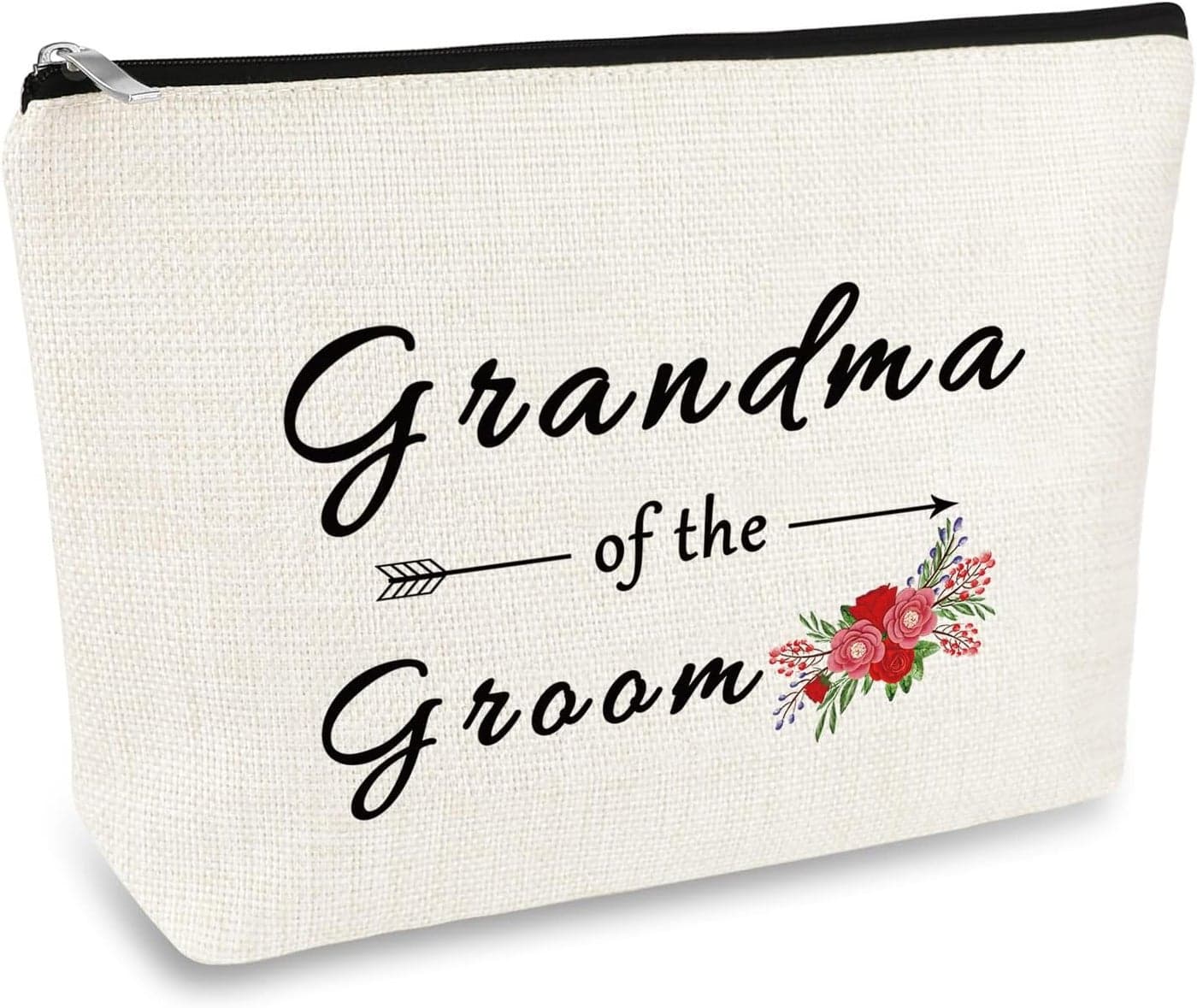 Grandma of The Groom Gifts Makeup Bag Grandmother of the Groom Gift Wedding Party Bridal Shower Engagement Birthday Gift for Grandma of the Groom Grandmother Gift from Grandson Cosmetic Bag Pouch