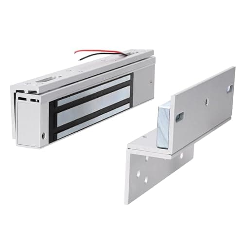 Electric Magnetic Door Lock with Z and L Bracket Outdoor Waterproof 280KG 600lb Holding Force Electromagnet Lock 12V DC Fail Safe NC Mode for Access Control System