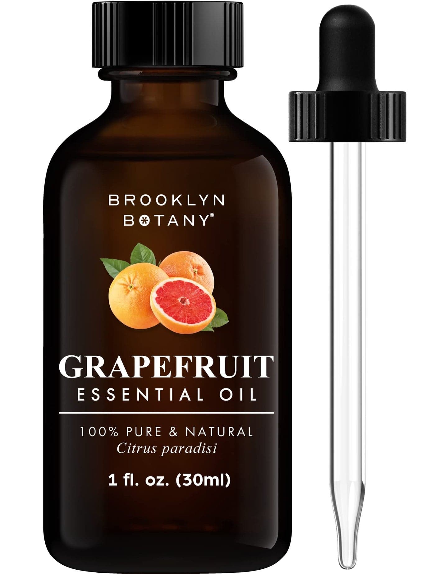 Brooklyn Botany Grapefruit Essential Oil – 100% Pure and Natural – Premium Grade Oil with Dropper - for Aromatherapy and Diffuser - 1 Fl Oz