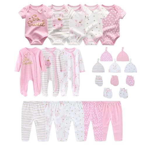 JELYLOVE Unisex Baby Boy Girl Clohtes Pants Sets 23 pack Cotton Casual New born Clothing Comfort Infant Birthday Outfit
