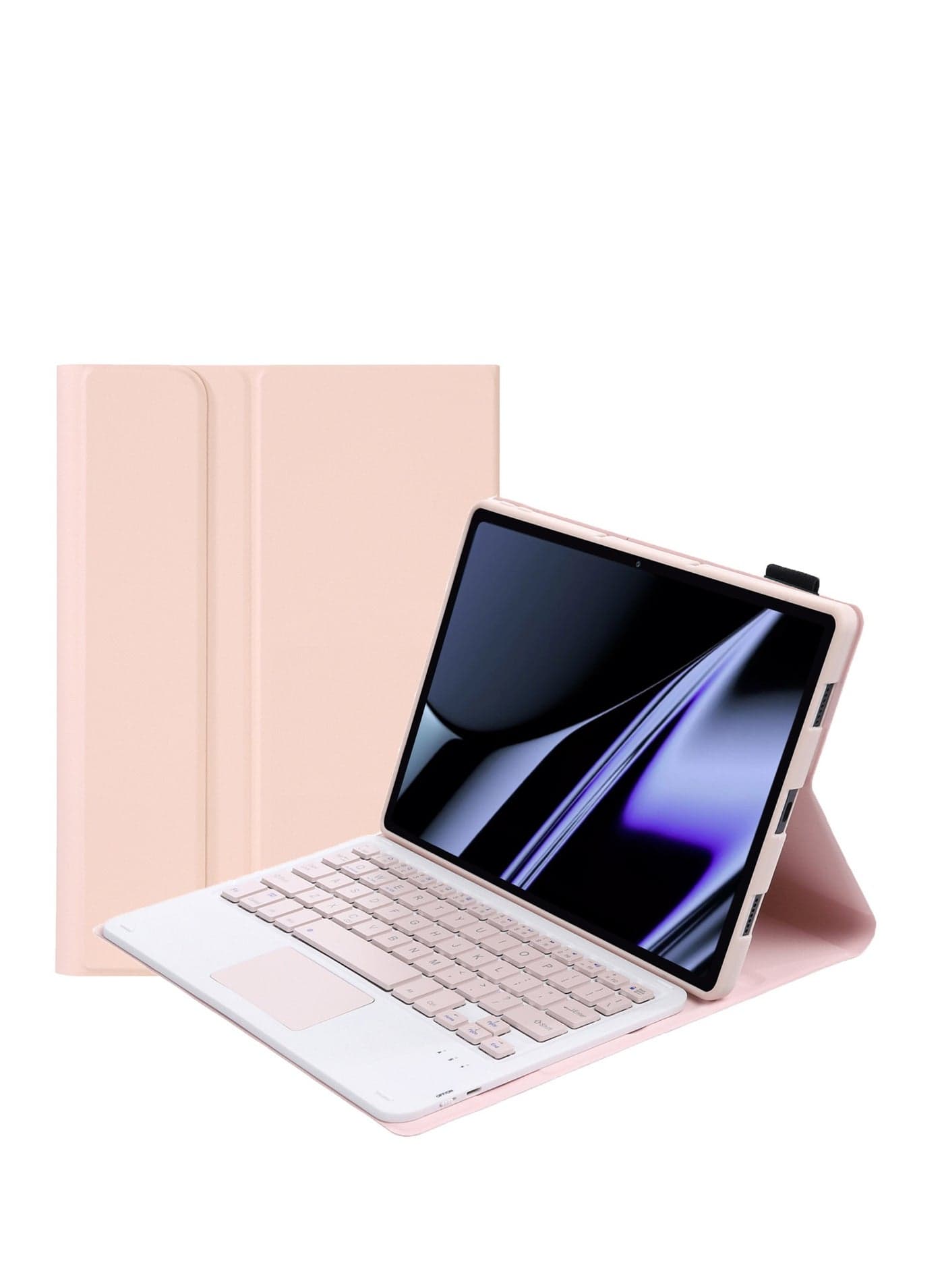 Bilingual keyboard cover and touch function compatible with Redmi pad SE 11 inch 2023, magnetic separation touchpad keyboard with pencil holder