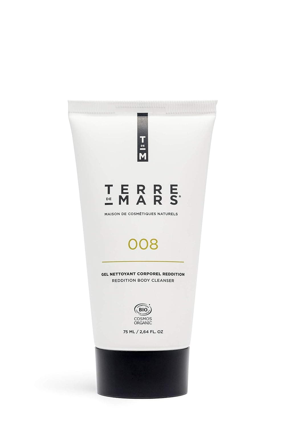 TERRE DE MARS Reddition Body Cleanser, Certified Organic, Low Foaming and Moisturizing Body Wash for Men and Women, All Skin Types, Made in France, Vegan and Cruelty Free (2.64 FL Oz)