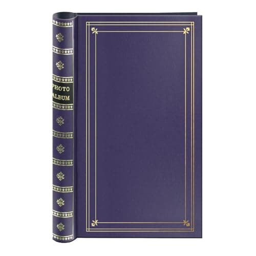 Spiral Bound Photo Album 300 Bi-Directional Memo Pockets Hold 4x6 Photos, Bay Blue