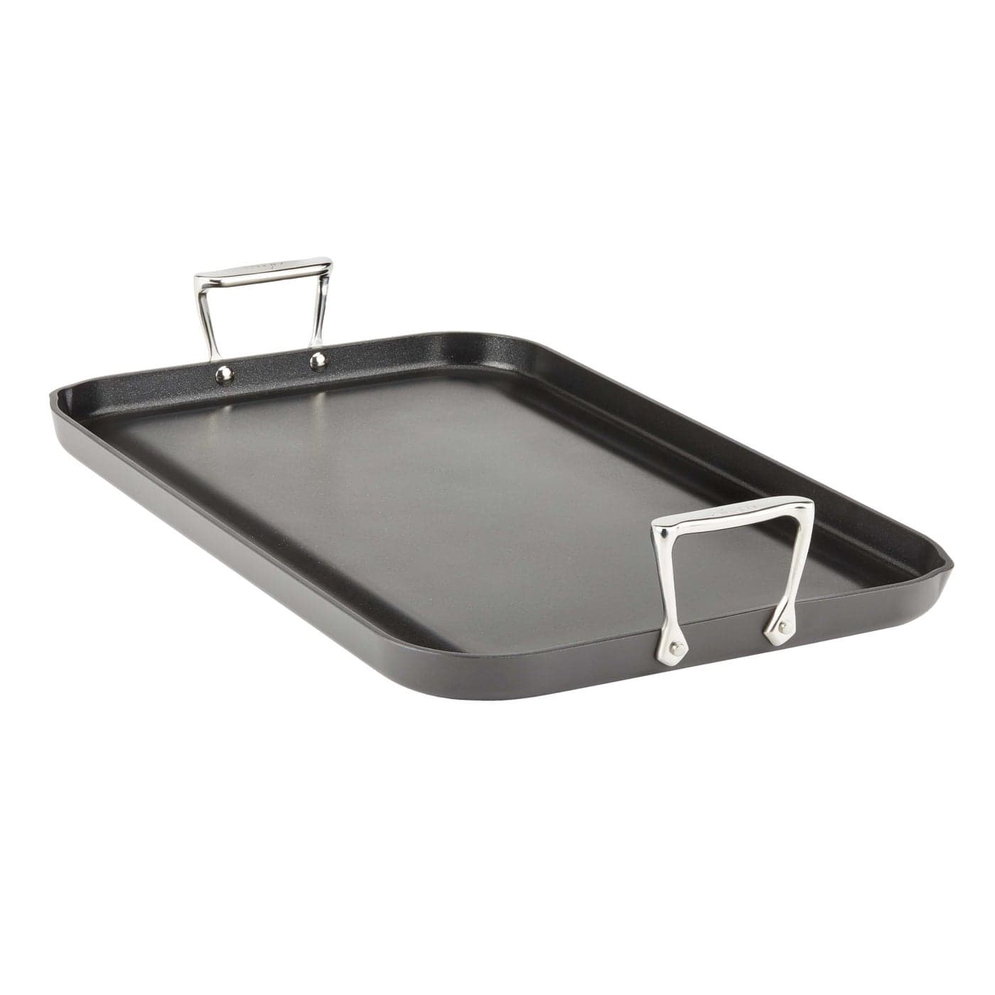 AllClad HA1 Hard Anodized Nonstick Griddle 13x20 Inch Oven Broiler Safe 500F Pots and Pans Cookware Black