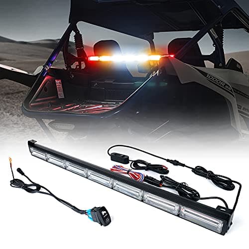 Xprite 30 UTV RZR Chase Strobe Flashing Light Bar with Brake Reverse Turn Signal Rear Safety Lightbar for Polaris XP 1000 900 CanAm Maverick X3 SxS Yamaha ATV Off Road RYWWWYR