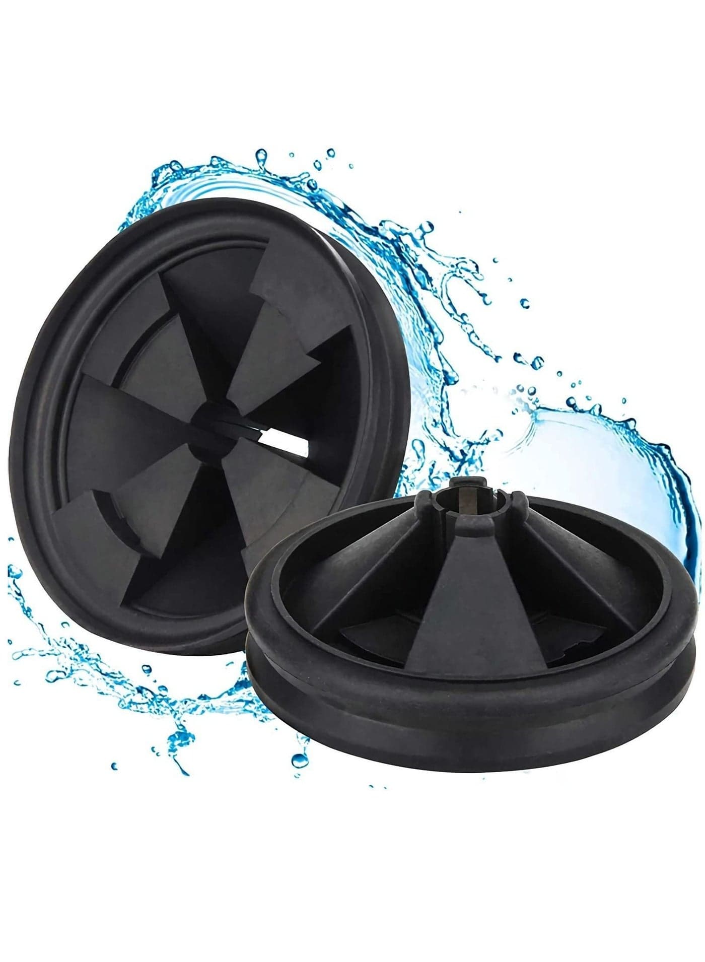 Garbage Disposal Splash Guards, 3 3/8 Inch Sink Baffle for InSinkErator Evolution Series QCB-AM, Food Waste Disposer Stopper Collar Accessories, Rubber Drain Quiet Cover Plugs Insert Parts(2 Pack)