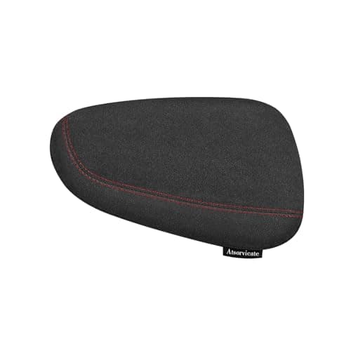 Atsorvicate Alcantane style car leg knee pads memory foam car center console knee cushions car leg pads protect knee and leg elbow pads car copilot Universa version (Red line lift leg pad)