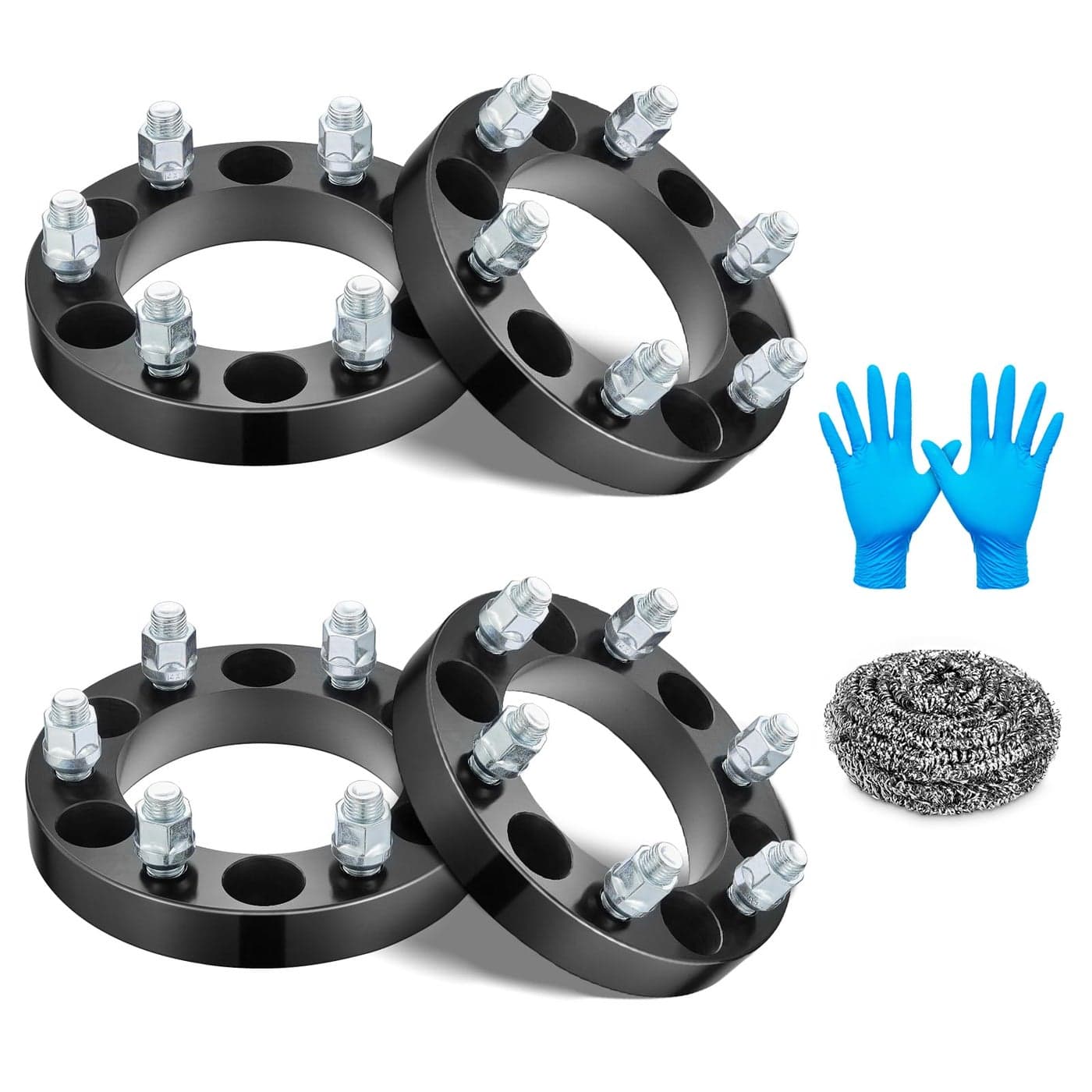 BDFHYK 6x1397mm Wheel Spacers 1 inch 6 Lug M14x15 Studs 108mm Hub Bore Compatible with Chevy Suburban Silverado Tahoe GMC Sierra 1500 Yukon K1500 Set of 4 Not Hubcentric
