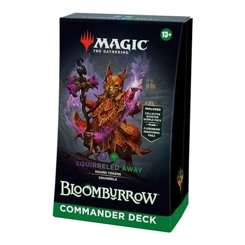 Magic The Gathering Bloomburrow Commander Deck Squirreled Away 100Card Deck 2Card Collector Booster Sample Pack Accessories