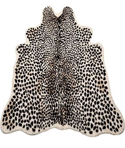 Huichenxing2021FURSTORE Faux Cheetah Area Rug Animals Printed Hide Mats Leopard Faux Hide Area Rug 52ft x 65ft 63 x 787inch 160 x 200cm