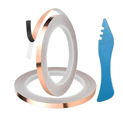 YEZHET 732 Inch Black Backed Copper foil Tape for Stained Glass 2Roll