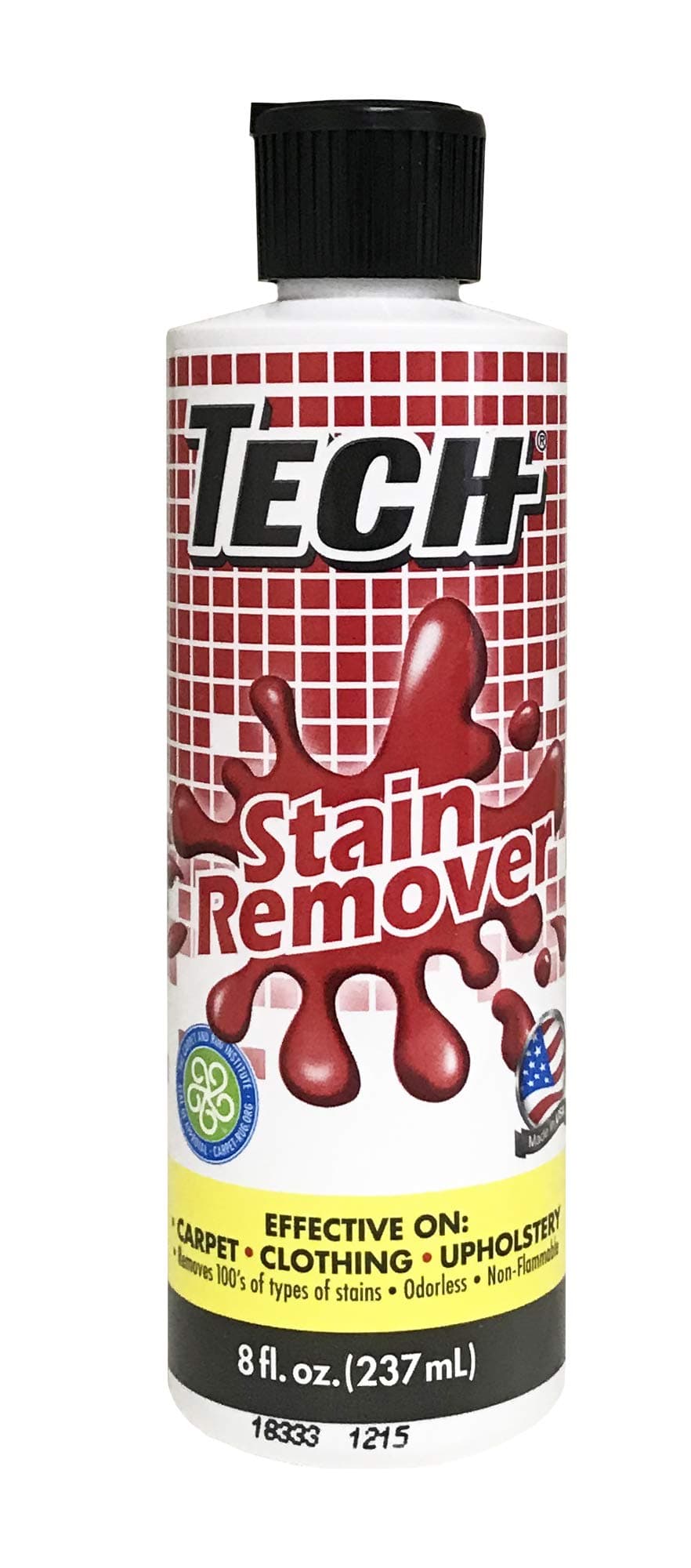 TECH Multi-Purpose Stain Remover | For Carpet, Clothes, Baby, Furniture, Pet, Upholstery, Laundry, Rug Stains | Red Wine, Blood, Coffee, Armpit Stain Remover All-In-One Solution | (8 ounce Bottle)