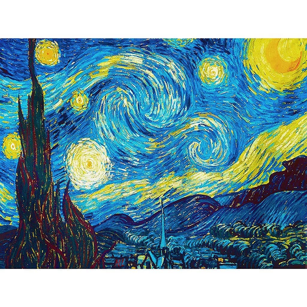 HASTHIP Diamond Painting Kit 5D Diamond Painting Kit The Starry Night By Master Van Gogh Rhinestone Extremely Shiny Diamond Painting Art Abstract Style Room Decoration 30Cm X 40Cm