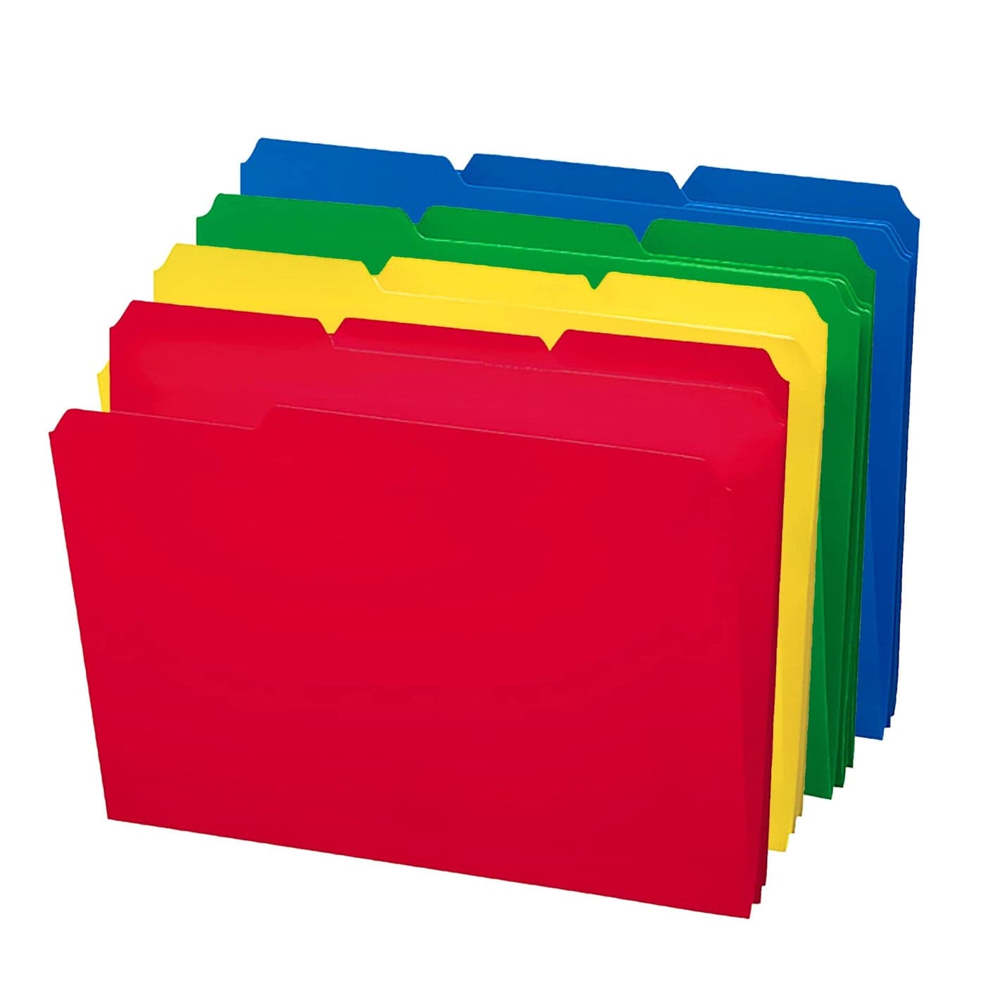 Smead Poly File Folder 13Cut Tab Letter Size Assorted Colors 24 per Box 10500