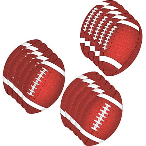 Frienda Football Cutout Large Classroom Bulletin Board Decoration Football Game Cutouts with Glue Point School Wall Decor Sports Theme Birthday Party Supplies, 11.8 x 7.1 Inch (15 Pcs)