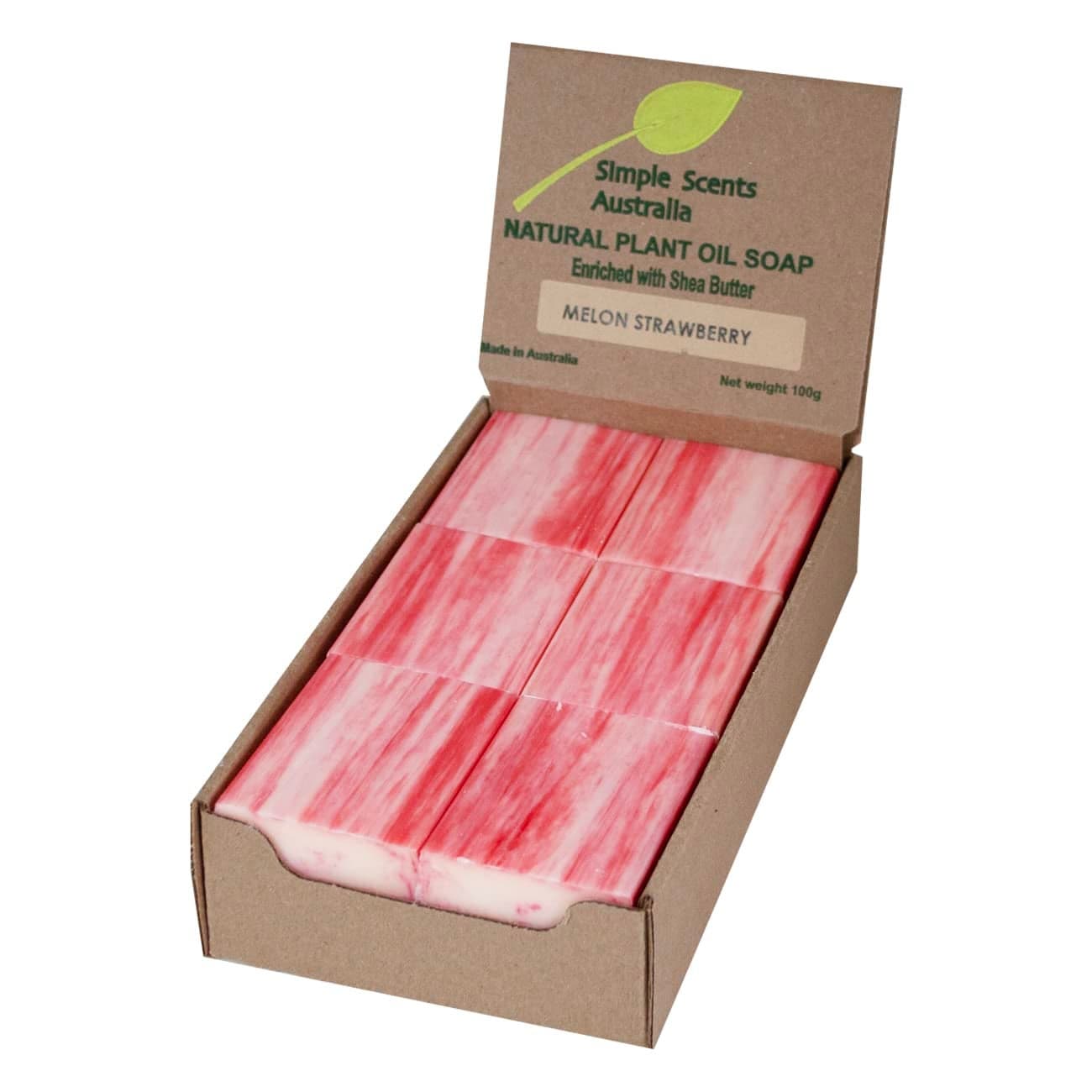 Melon Strawberry Scented Natural Soap Bars 12 Bars 35oz Moisturizing French Triple Milled Soap Bars Enriched with Shea Butter Pure Plant Oil Bath Body Soap Bars