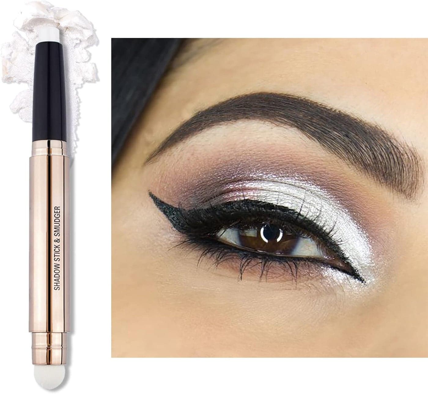 Erinde Shimmer Eyeshadow Stick Pearlescent Cream Eyeshadow Pencil for Eye Makeup 01