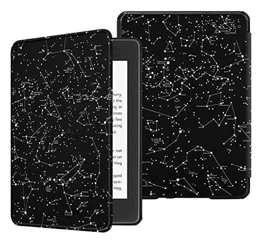 MOCA Case for Kindle Paperwhite 12th Gen 7" (2024) & Kindle Colorsoft 7" (2025), Slim PU Leather Cover with Auto Wake/Sleep, Magnetic Closure, Lightweight (Black Constalltion)