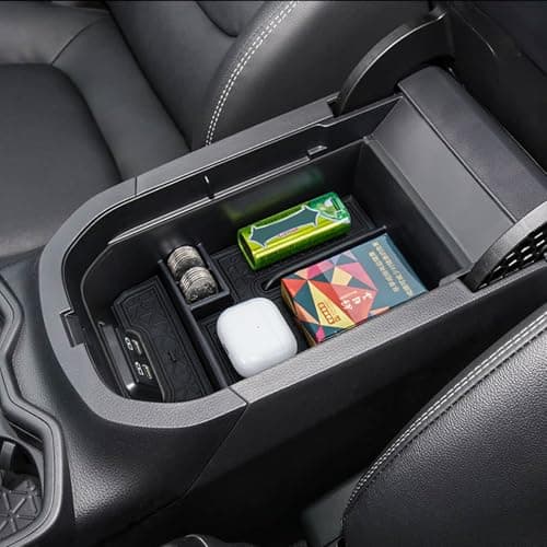 Neepiar Center Console Organizer Tray Compatible with Toyota RAV4 2025 2024 2023 2022 2021 2020 2019 Armrest Storage box Insert Tray Secondary Interior Accessories