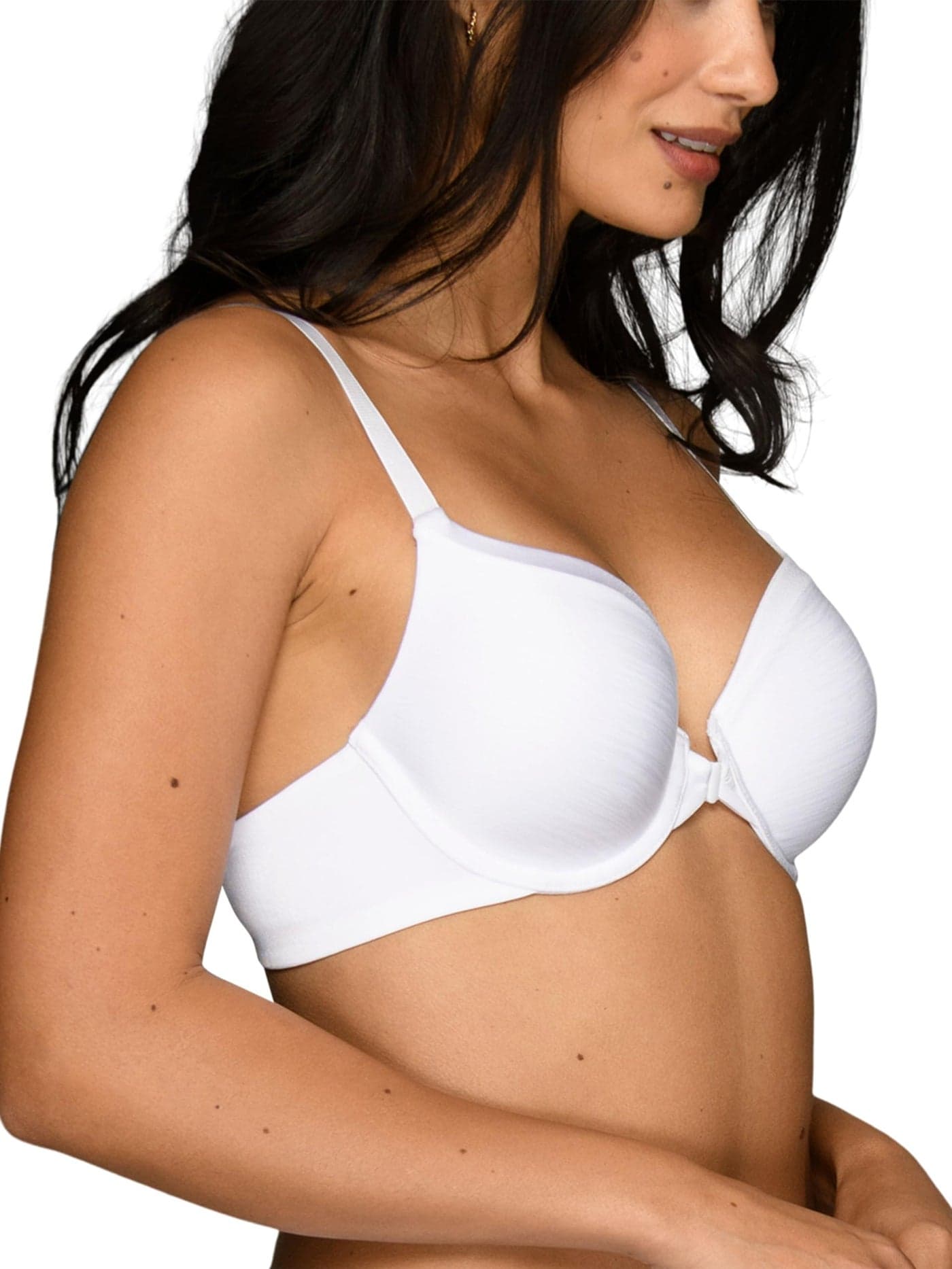 Vanity Fair Women's Front Closure Bra with No-Poke Underwire (34B-44DDD),Average Figure - White,40C