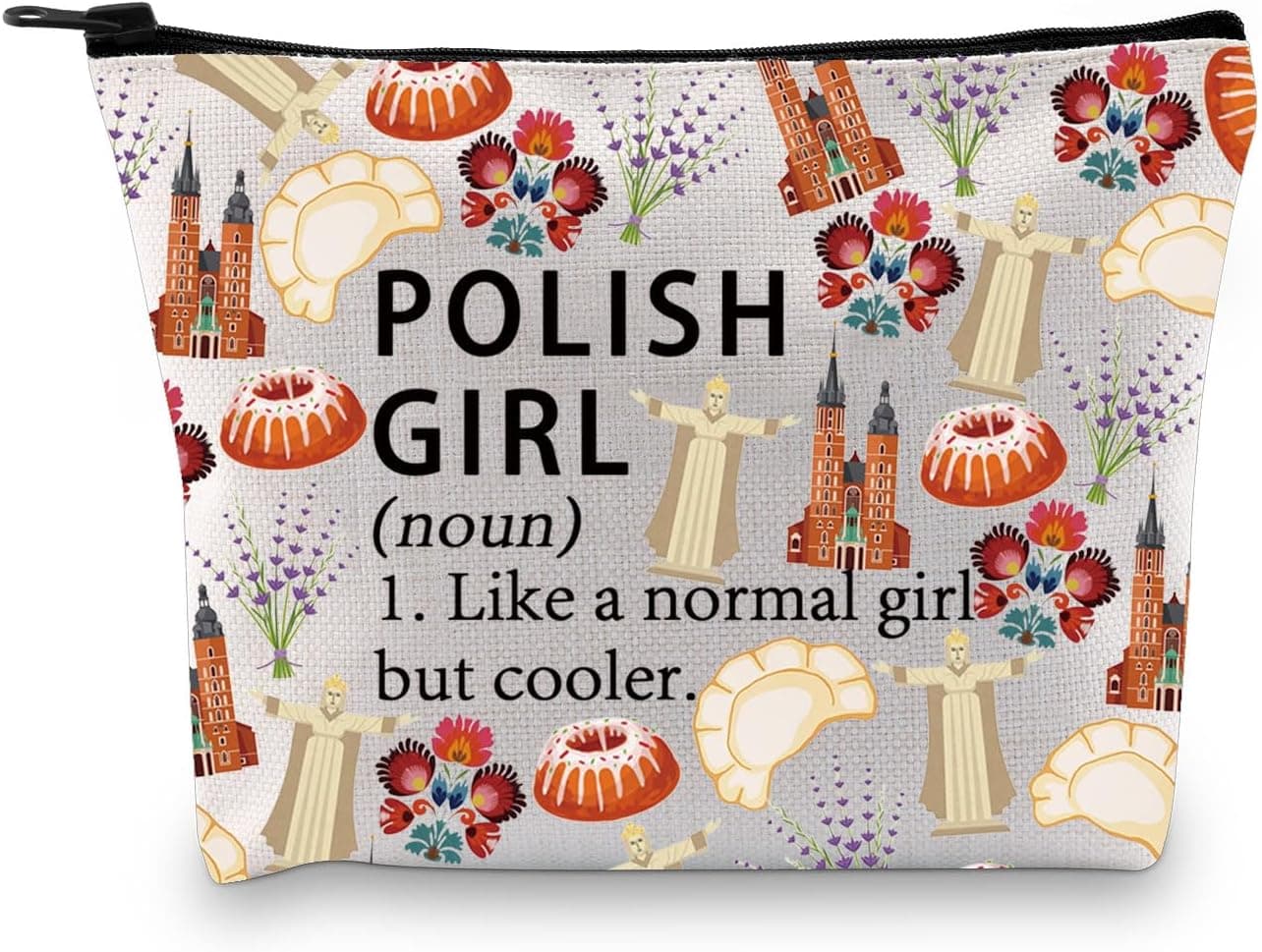 Poland Country Makeup Bag Polish Gift Poland Souvenirs Travel Gift Polish Stuff Zipper Pouch Polish Noun 3UK
