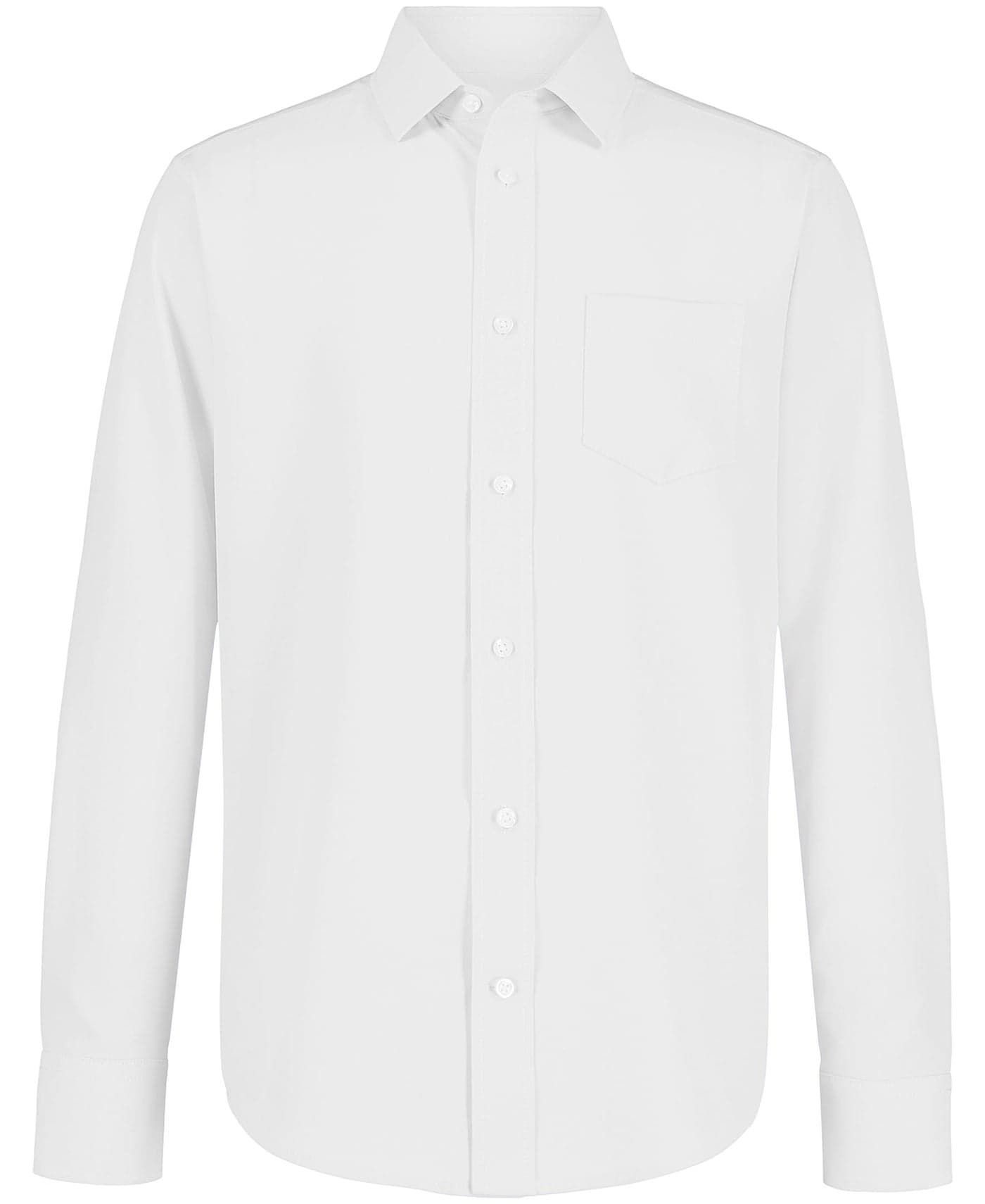 Nautica Big Boys School Uniform Long Sleeve Performance Oxford Button-Down Shirt, White, 14-16