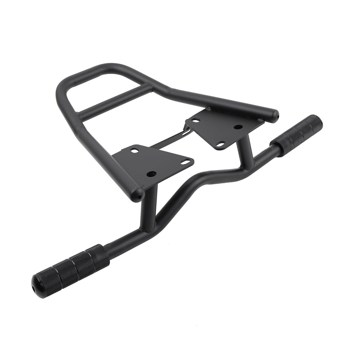 Mokuo Iron Manned Motorcycle Stunt Rear Luggage with CNC Removable Perform Bar Fit for Honda Grom MSX 125 SF 20132016Black Rack Black Footpeg
