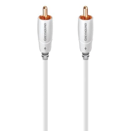 AudioQuest Greyhound Subwoofer RCA Cable - 3m, White (GHOUND03)