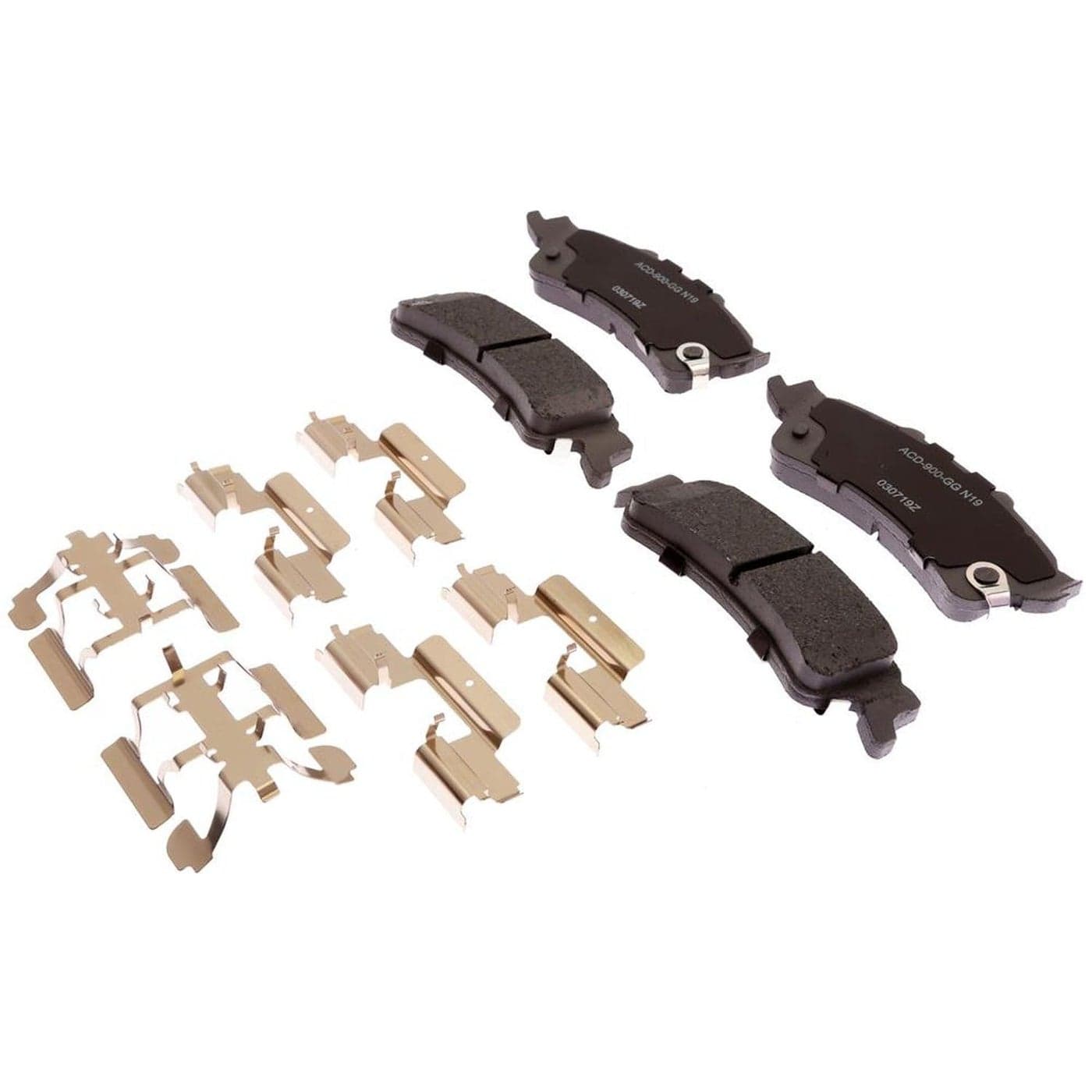 ACDelco Silver Rear Brake Pad Set with Clips 14D792CHF1 GM 19387636 Ceramic Rear Brake Pads for Select Cadillac Chevy Chevrolet GMC and more