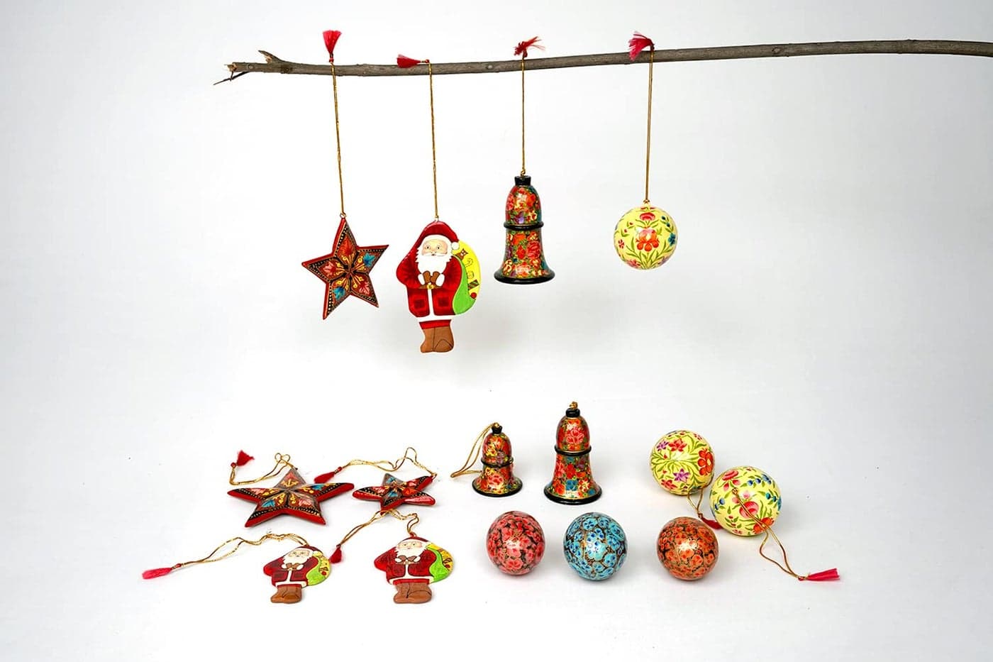 INDIC INSPIRATIONS Festival Christmas Paper Mache Handcrafted Decorations Combo Pack S Festival Gifts Festival Gift Packs Christmas Gifts HandCrafted Gift Packs