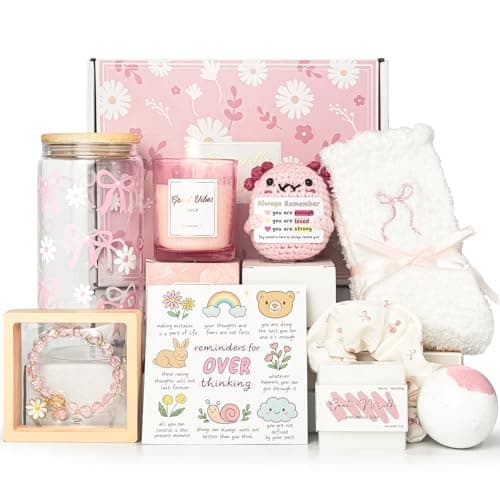 Gifts for Teen Girls Teen Girl Gifts Trendy Stuff Graduation Gift For Her Teens Tween Girls Teenage Daughter Sister Best Friend Birthday Basket for Women Sweet 16th 18th 21st Box Set Pink