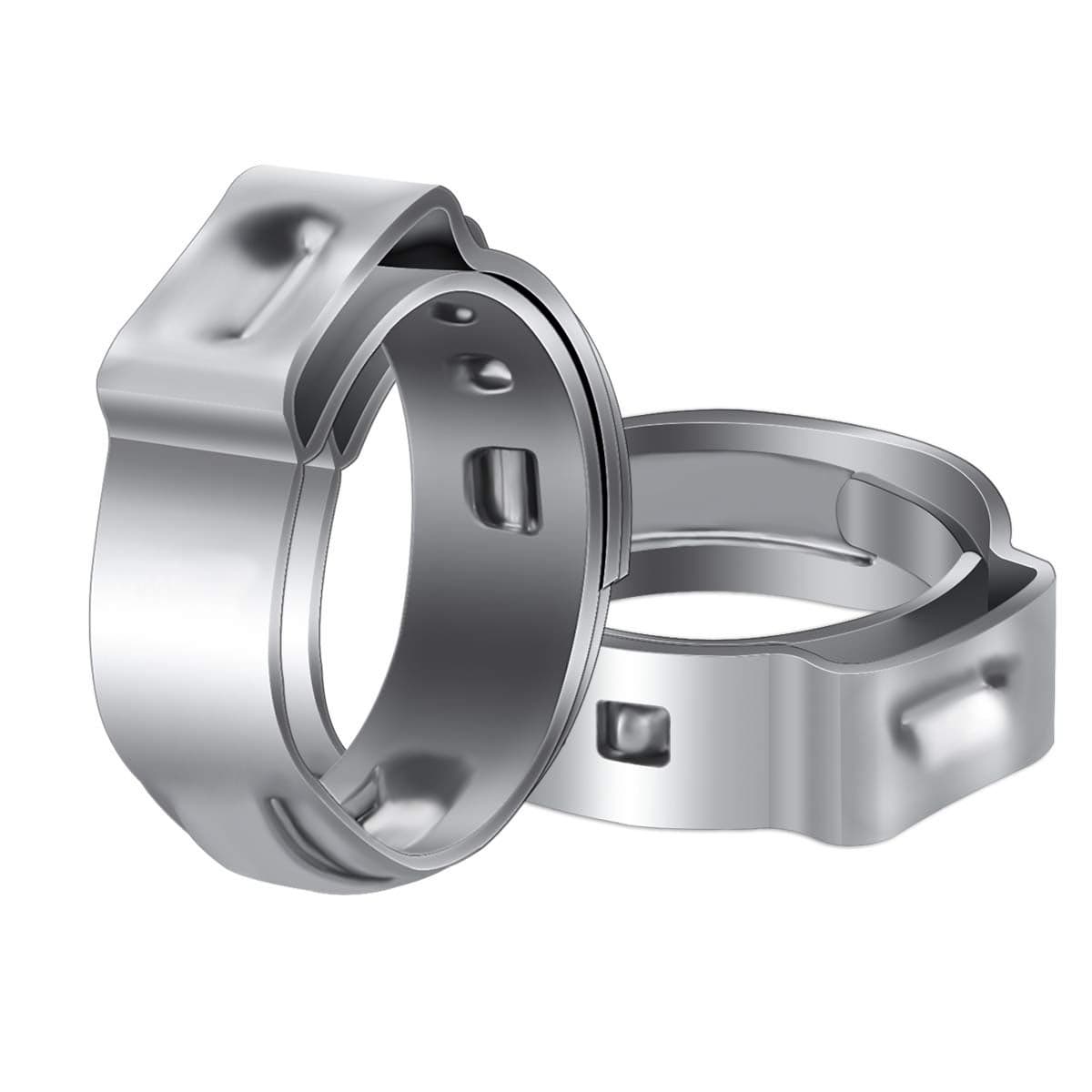 LOKMAN 50 Pack 12 Inch PEX Cinch Clamps Stainless Steel Rings Pinch Clamps for PEX Tubing Pipe Fitting Connections 12 Inch