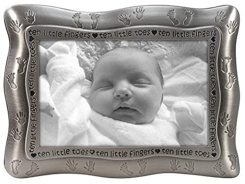 Malden International Designs Ten Little Fingers, Ten Little Toes Pewter Picture Frame, 4x6, Silver