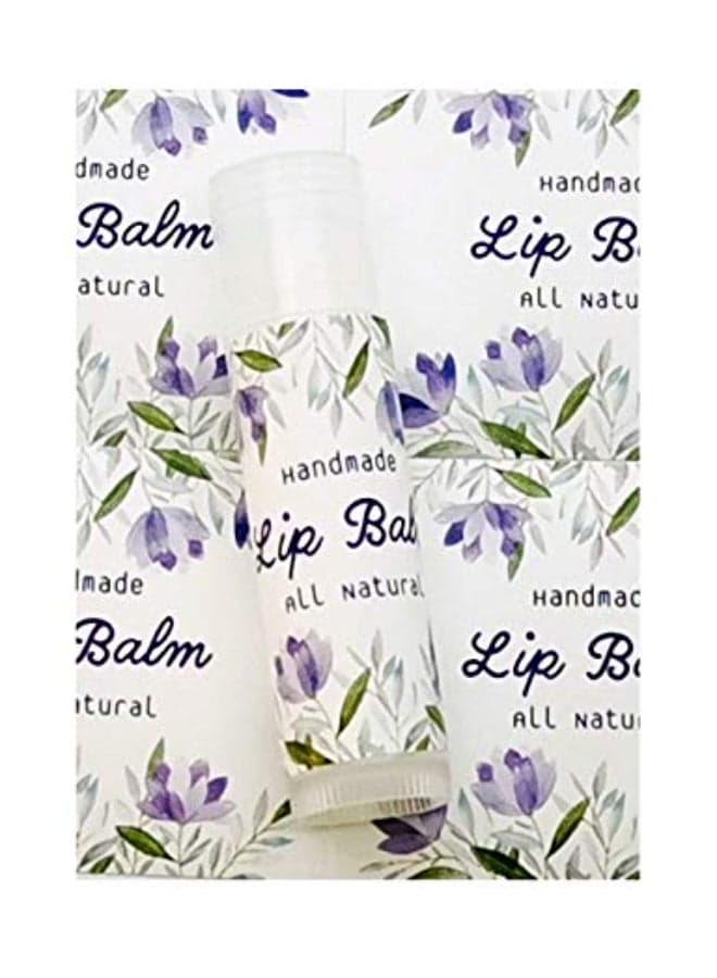ZZYBIA Homemade Skincare Products Adhesive Labels Stickers for Lip Balm Container Tubes 20pcs Purple Lotus