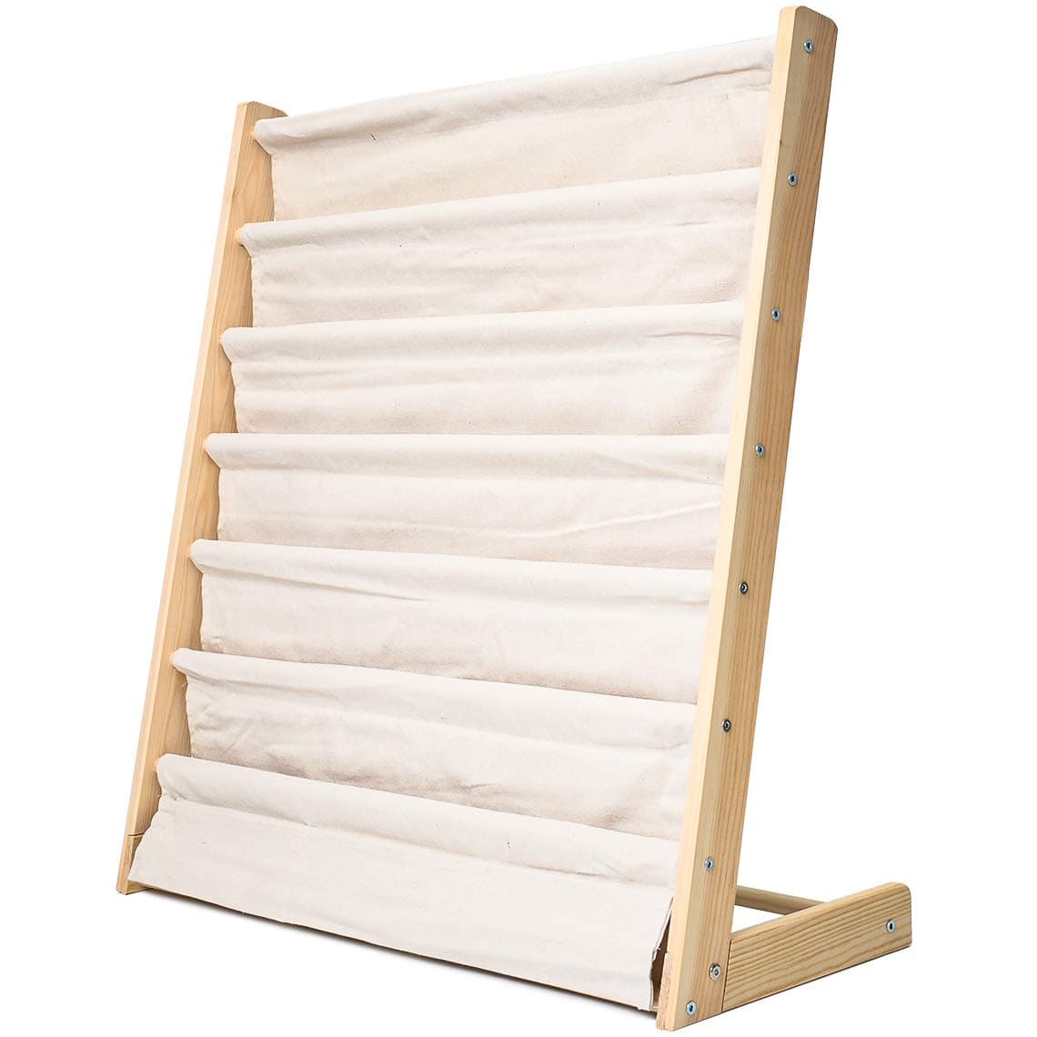 Morimoe Sling Bookshelf Kids Book Rack Storage Natural Beige Beige W75cm