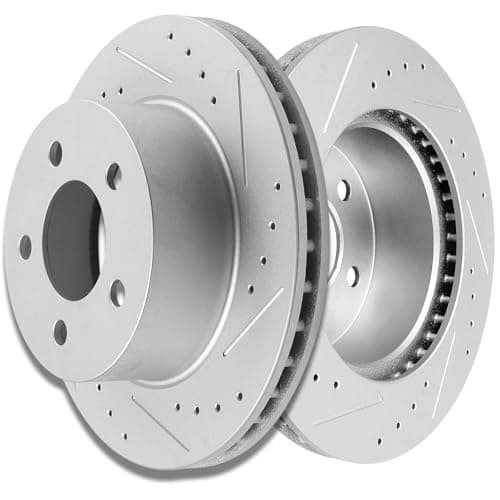 SCITOO Front Disc Brake Rotors Kits Fit For Jeep Comanche 1990-1992,For Jeep For Cherokee 1990-1998,For Jeep Grand Cherokee 1993-1998,For Jeep Wagoneer 1990,For Jeep Wrangler 1990-1995 1997-1999