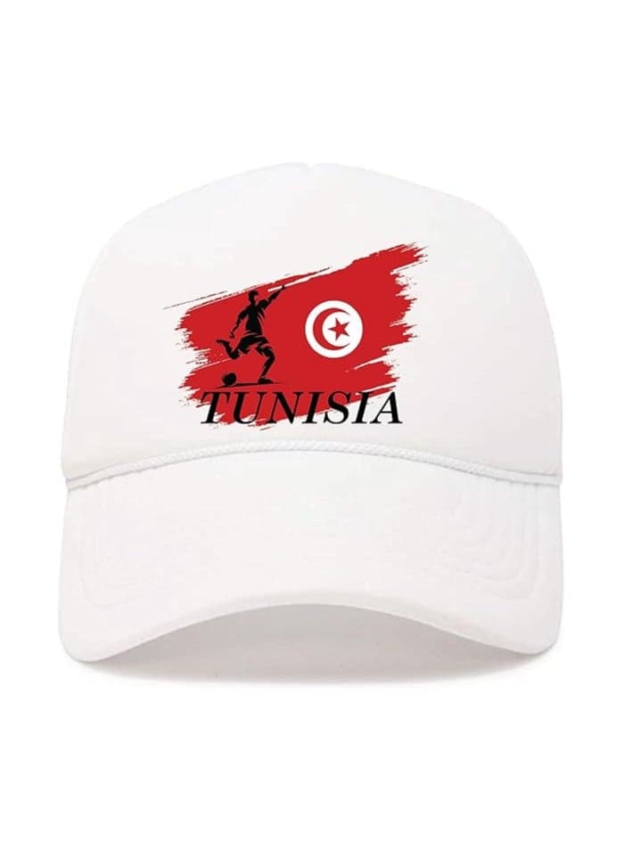 Tunisia Sports Cap With Adjustment Plastic Snap Closure For Men And Women