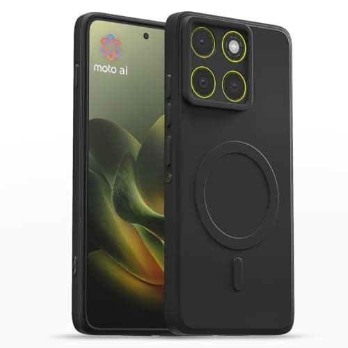 Pikkme Back Cover for Motorola Moto Edge 70 5G Soft Matte Silicone Mag-Safe Design (Mag-Safe Not Support) Camera Protection | Slim Fit Bumper Cover (Black)