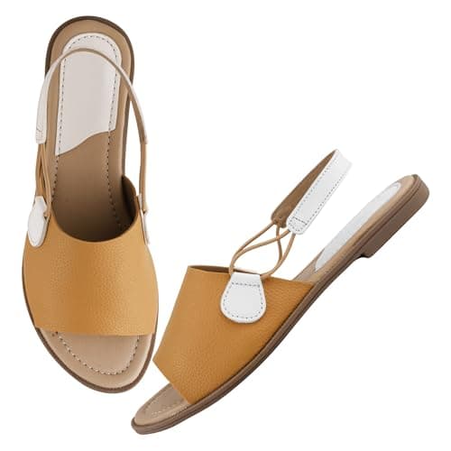 SilverArrow Women's Winxo Flats Sandals, Tan, 3UK
